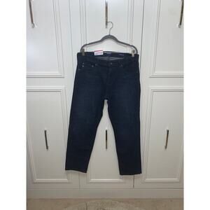 NWT Chaps Men's Slim Straight Jeans 34x30 Dark Blue‎ Denim Comfort Stretch